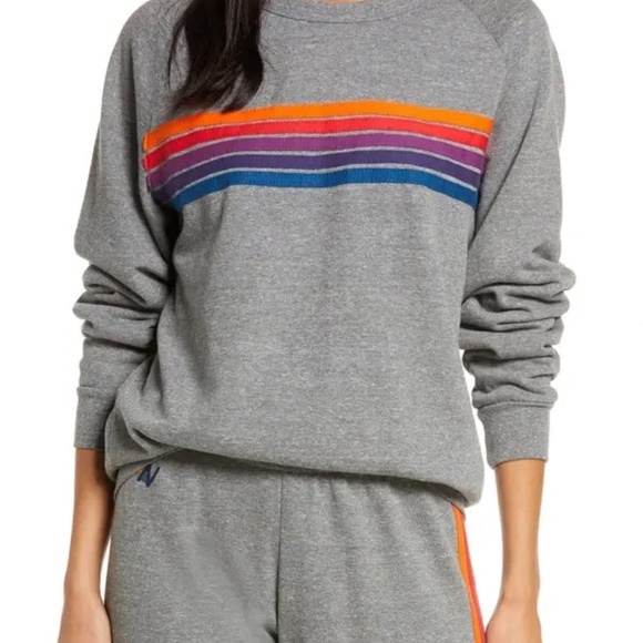 Aviator Nation Tops - Aviator Nation 6 Stripe Crewneck Sweatshirt
